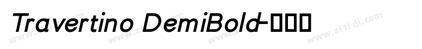 Travertino DemiBold字体转换